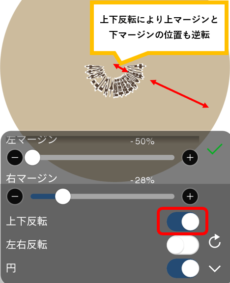 アイビス：極座標変換で上下反転の使用は最初にの理由